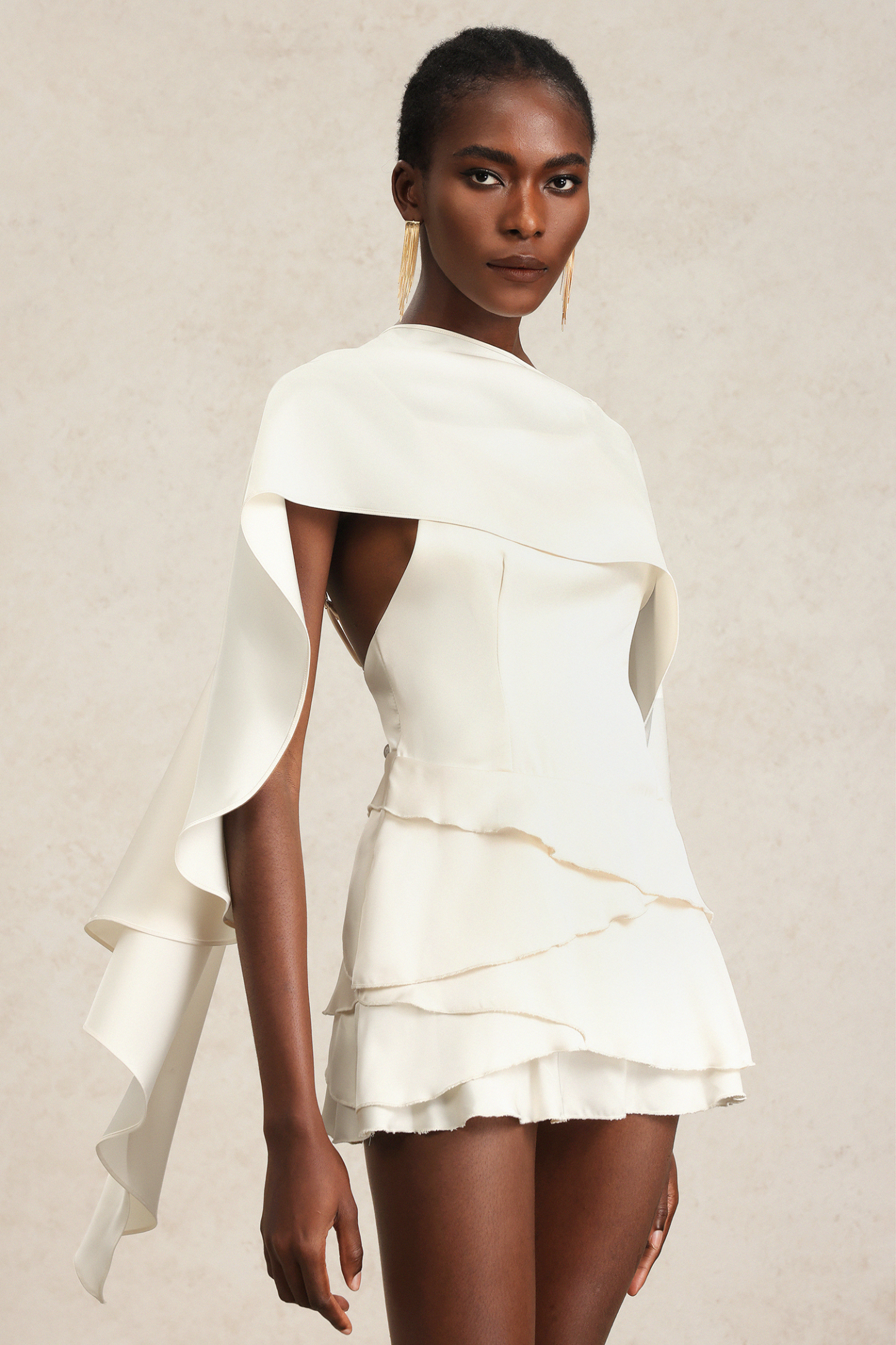 Desiree Backless Sleeveless Layered Mini Dress