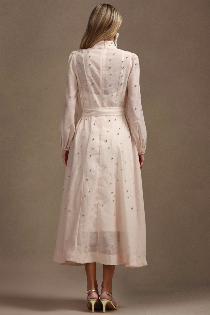 Christiana Long Sleeves Diamond Maxi Dress