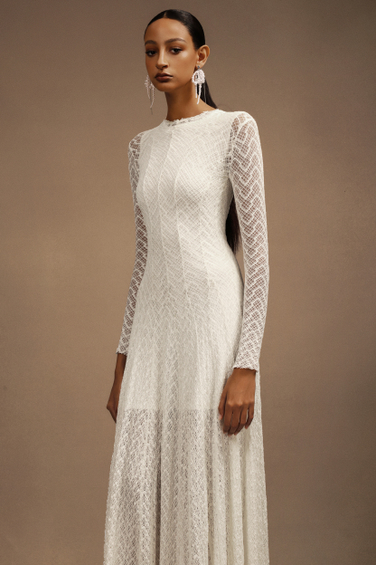 Myra Round Neck Long Sleeves Maxi Dress