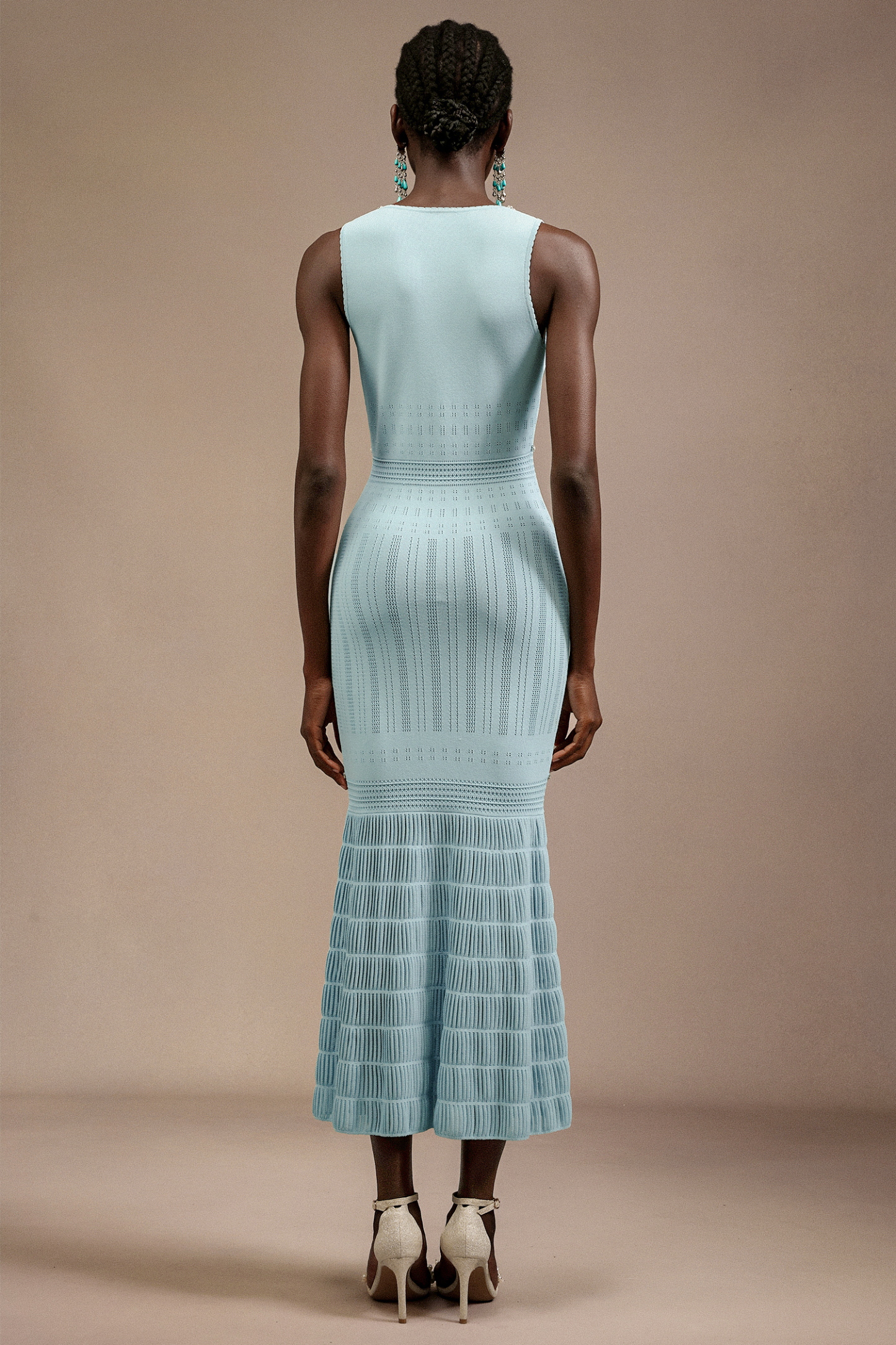 Karli Sleeveless Diamond Midi Dress