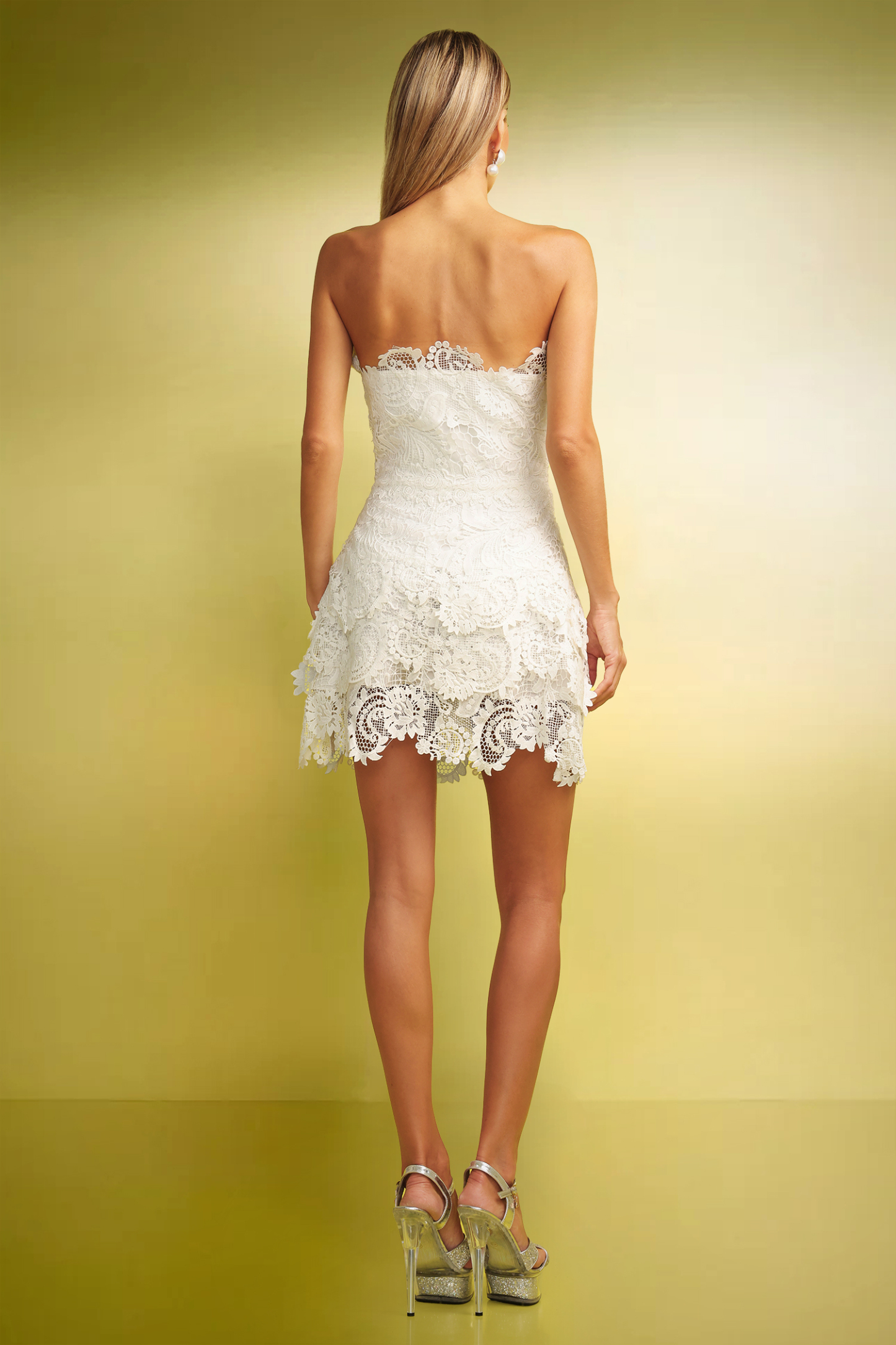 Mara Lace Strapless Mini Dress