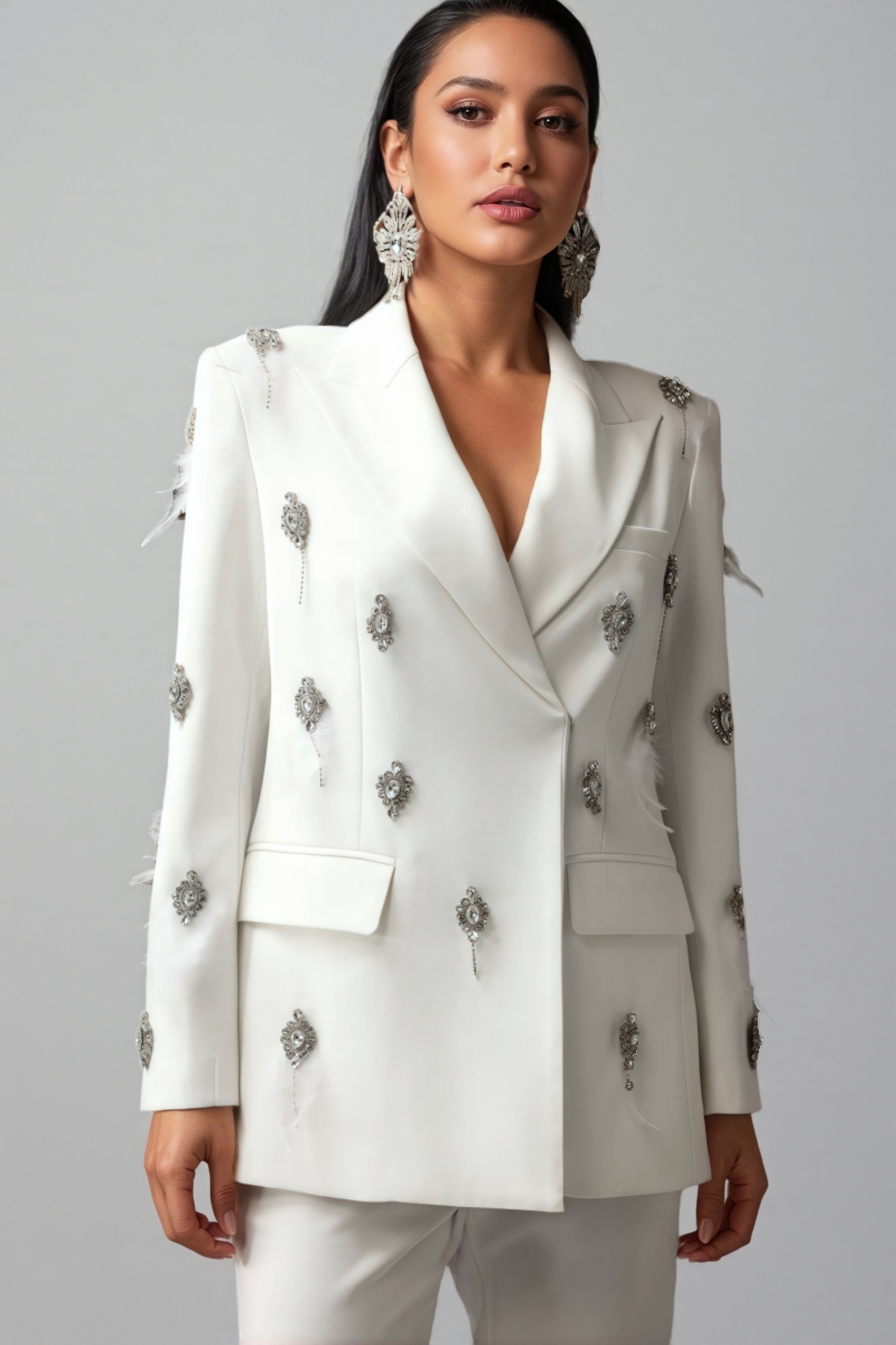 Patty Diamond Feather Suit Set