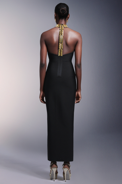 Ferne High Slit Backless Bandage Maxi Dress