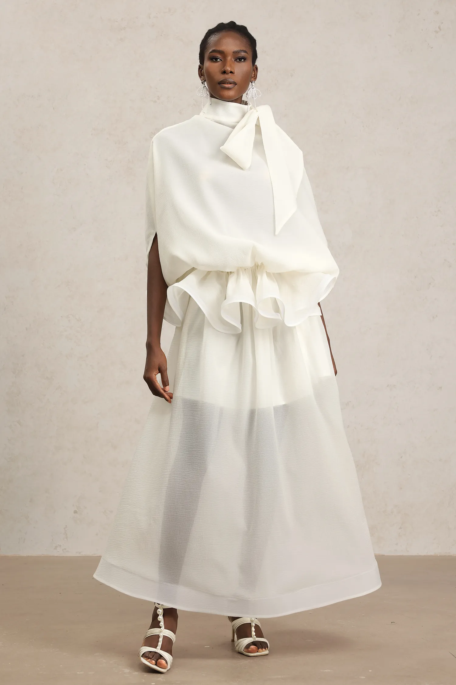 Molly Bowknot Asymmetric Maxi Dress