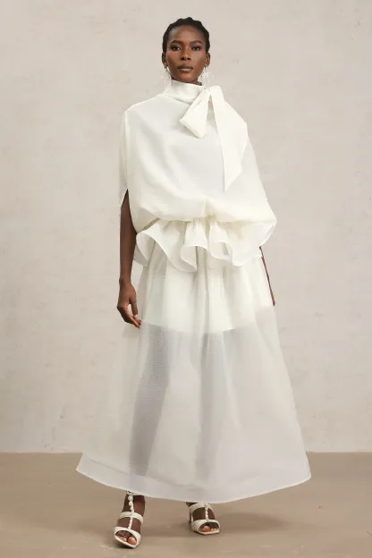 Molly Bowknot Asymmetric Maxi Dress