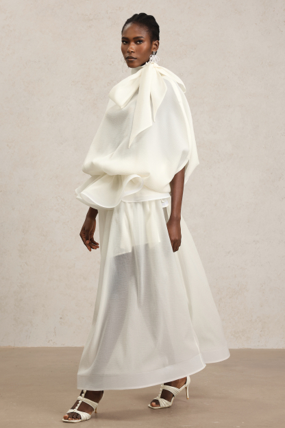 Molly Bowknot Asymmetric Maxi Dress