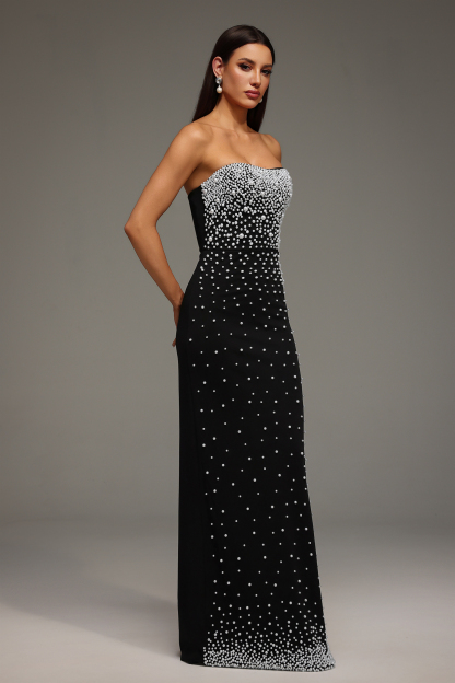 Ericka Sleeveless Pearl Bandage Maxi Dress