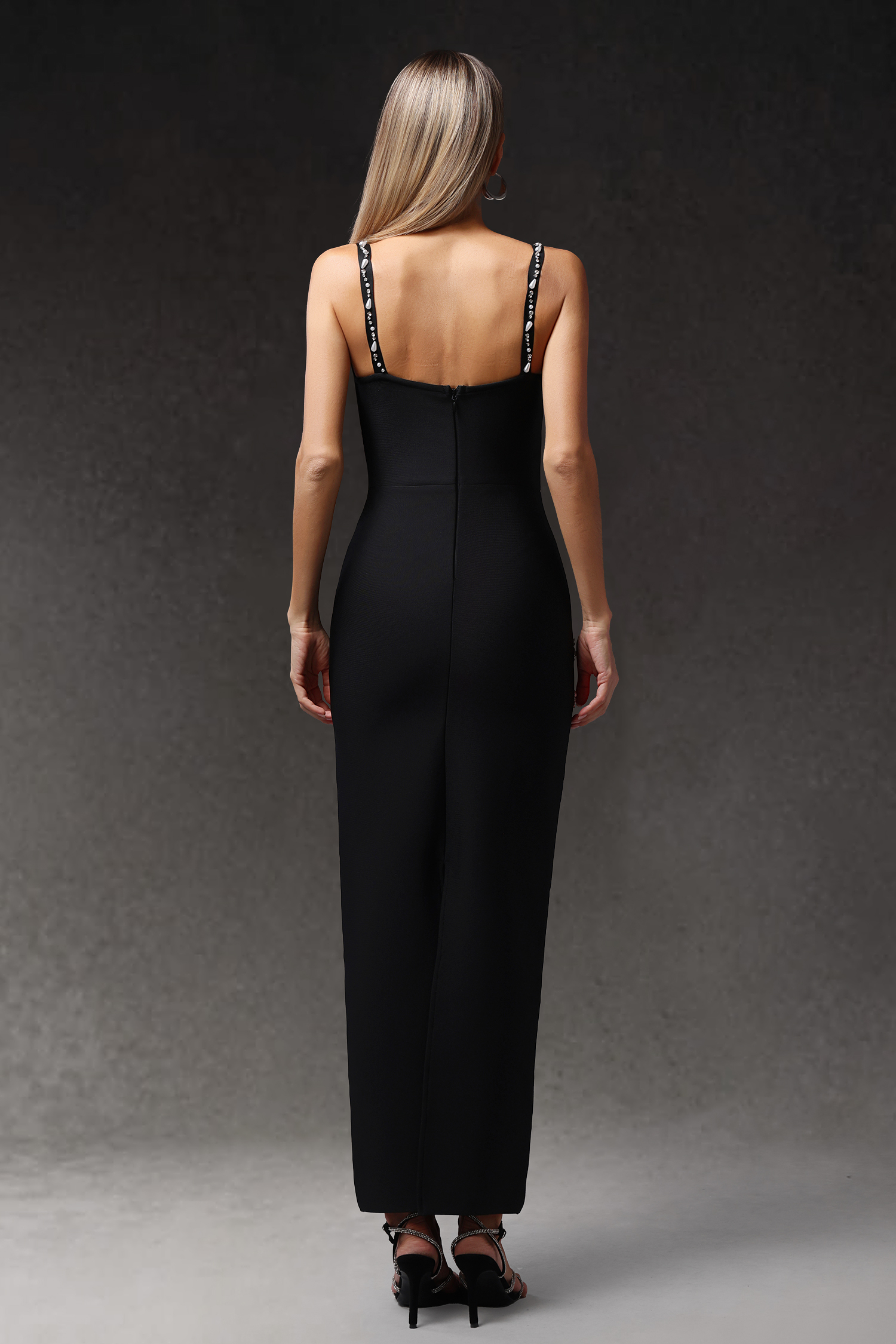 Judy Sleeveless Diamond Bandage Maxi Dress