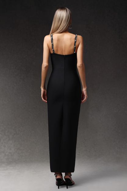 Judy Sleeveless Diamond Bandage Maxi Dress