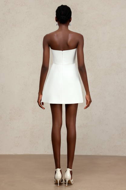 Eula Sleeveless Embroidery Flowers Mini Dress