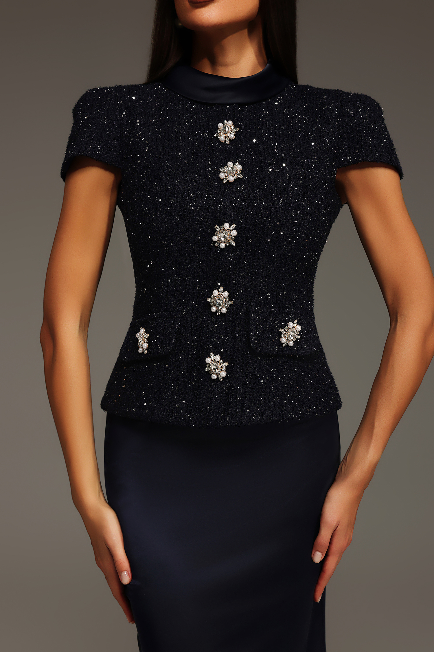 Antonia Short Sleeve Round Neck Maxi Two-Piece Set