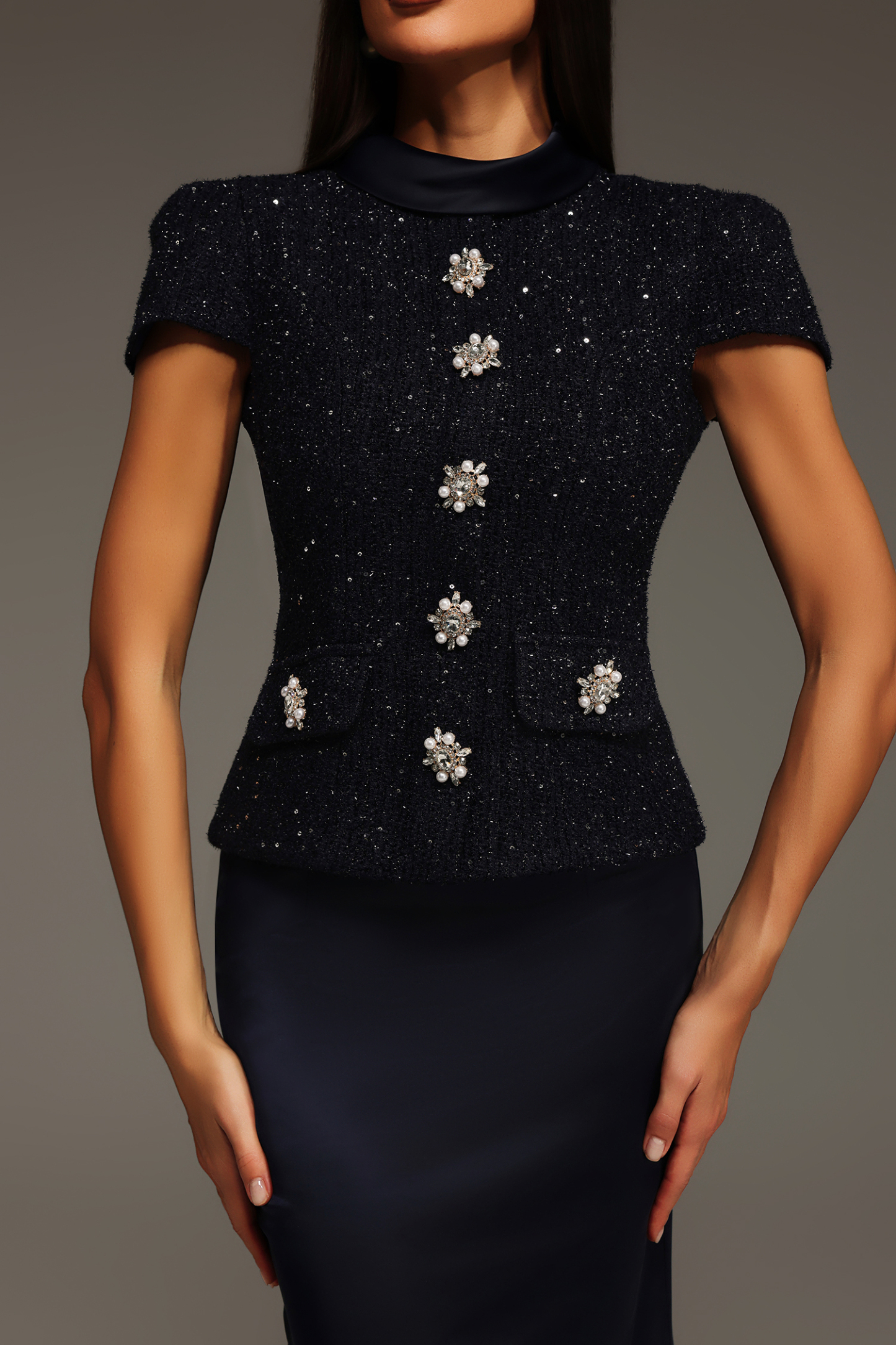 Antonia Short Sleeve Round Neck Maxi Two-Piece Set