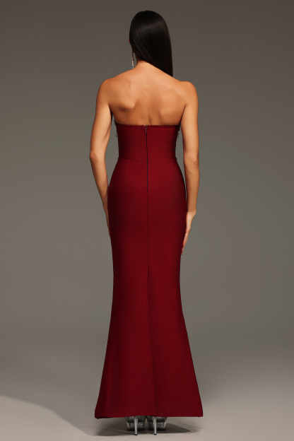 Katina Sleeveless Diamond Bandage Maxi Dress