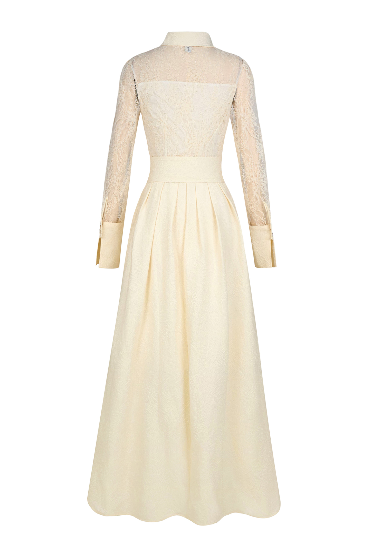 Haylee Lace Jacquard Nail Bead Embroidery Maxi Dress