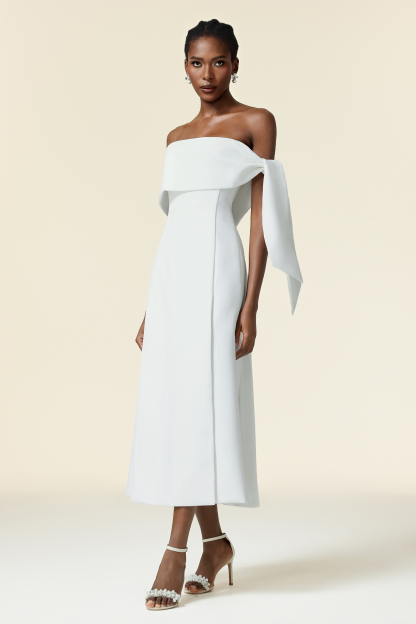 Vivian Off-The-Shoulder Sleeveless Asymmetric Maxi Dress