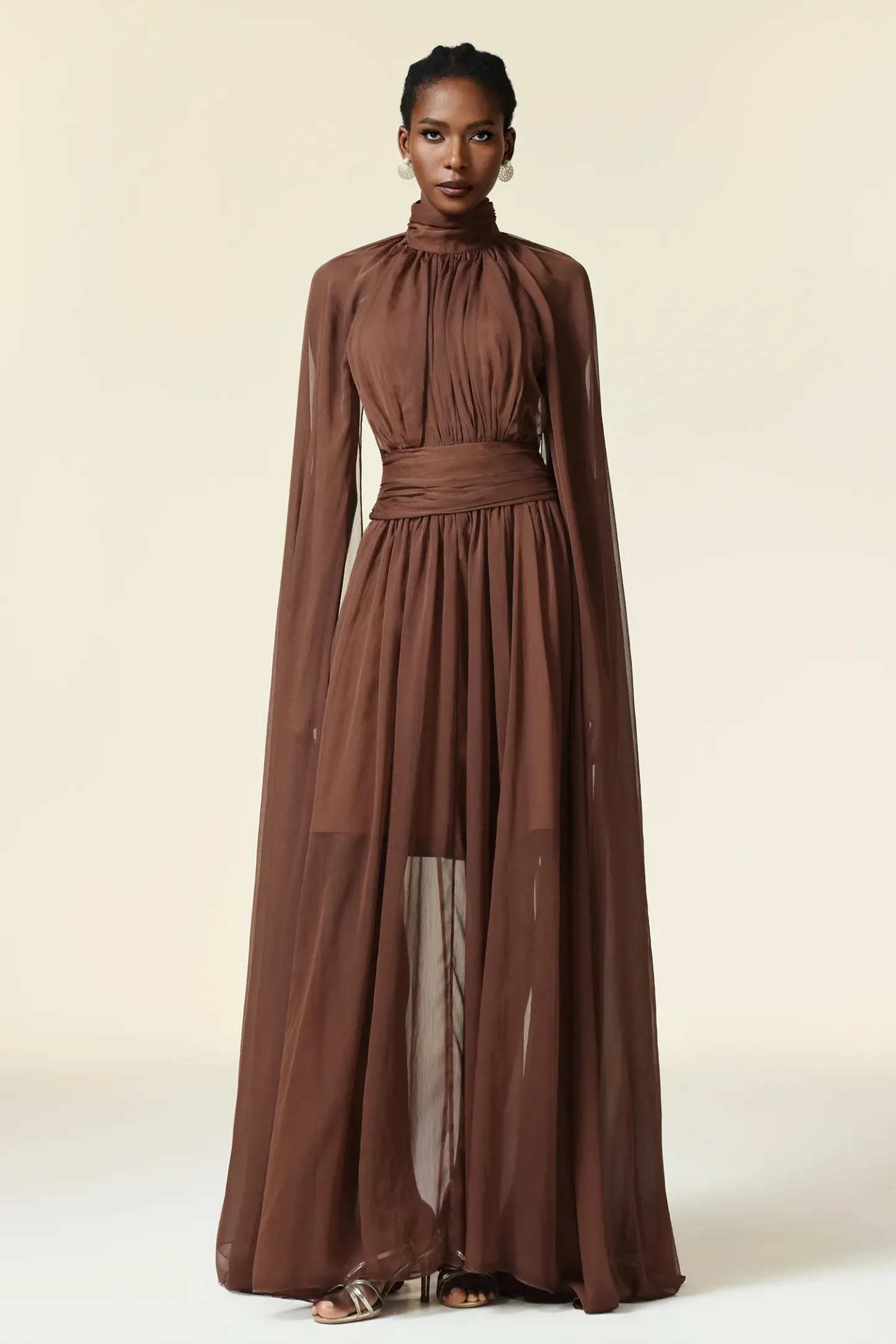 Veronica Butterfly Folds Maxi Dress