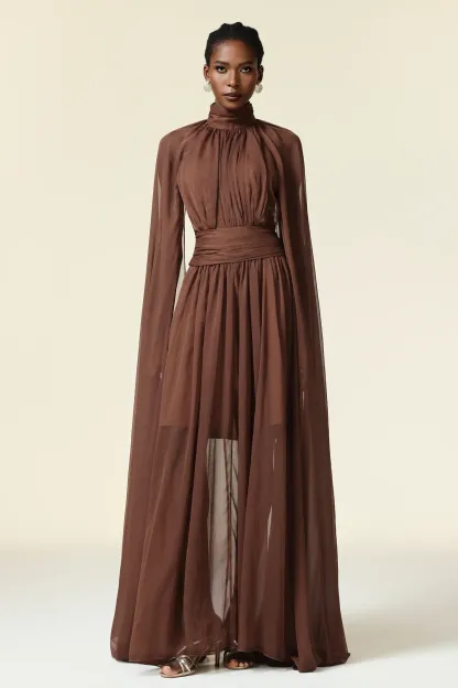 Veronica Butterfly Folds Maxi Dress