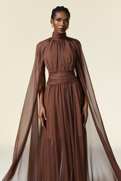 Veronica Butterfly Folds Maxi Dress