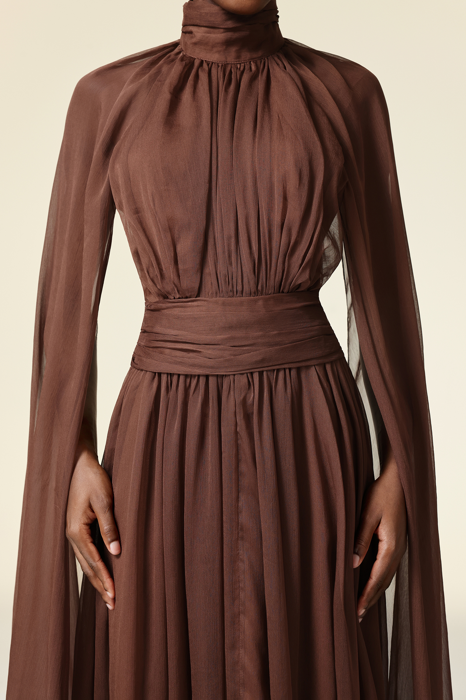 Veronica Butterfly Folds Maxi Dress