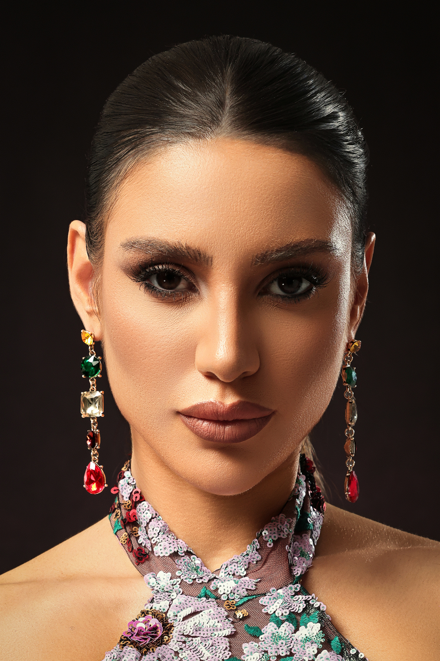 Keisha Geometry Square Diamond Earrings