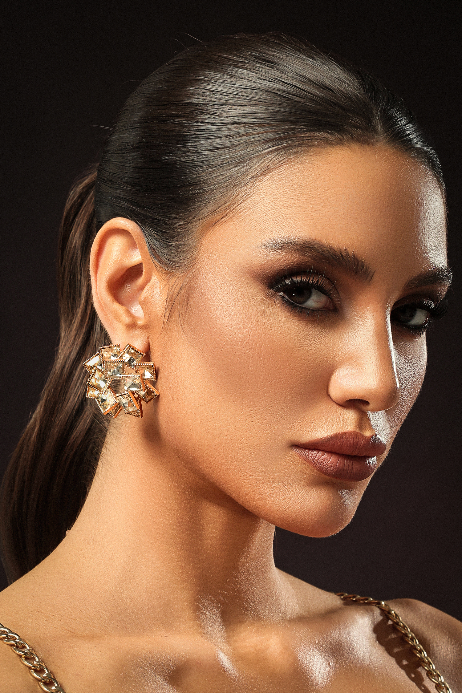 Joscelin Geometry Metal Earrings