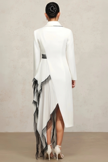 Evangeline Long Sleeves Folds Maxi Dress