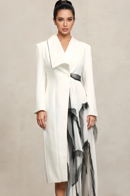 Evangeline Long Sleeves Folds Maxi Dress