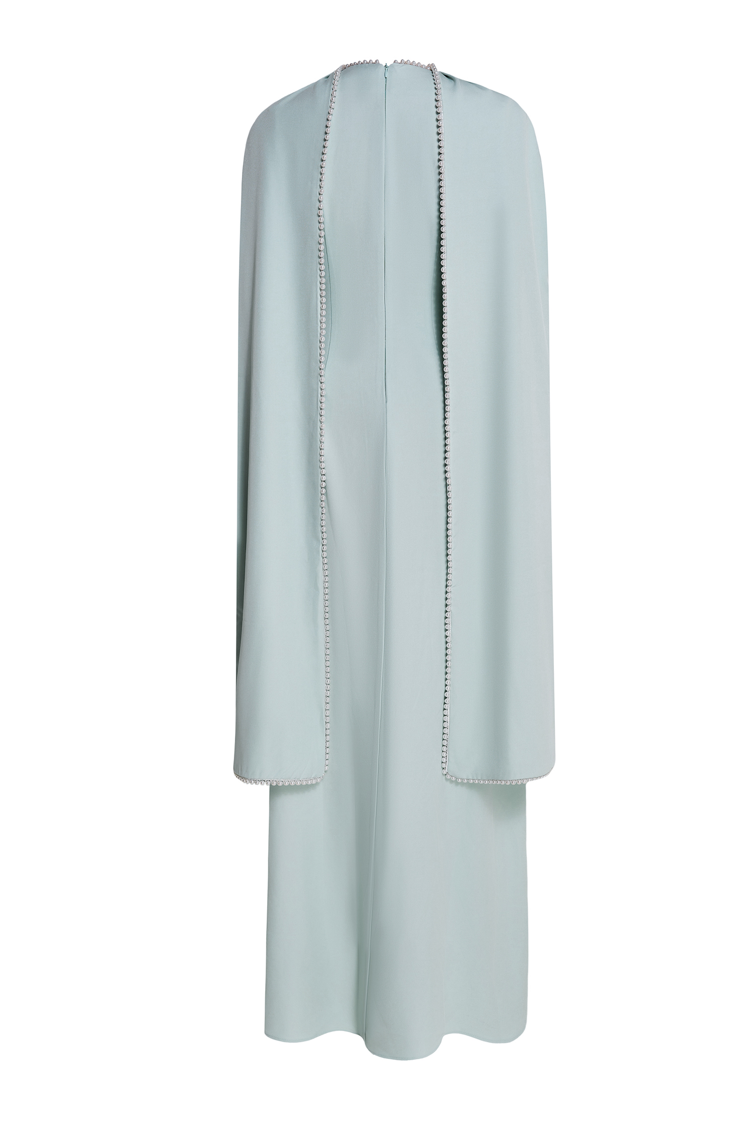 Wendy Pearl Bell Sleeve Maxi Dress With Cape