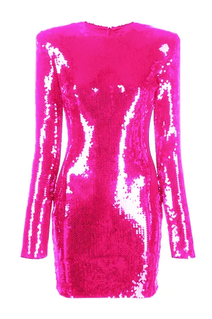 Enid Rose Red Sequins Mini Dress