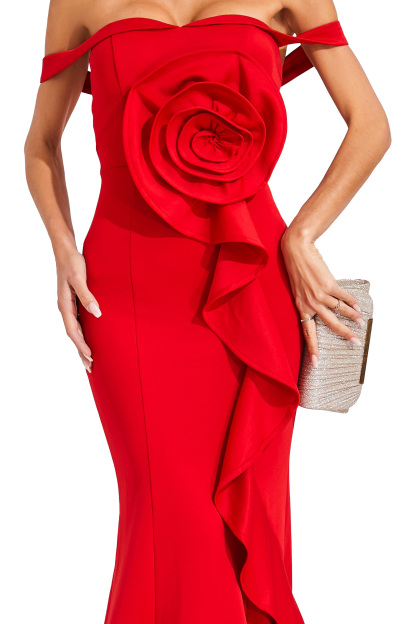 Kinsey Red Rose Bandage Dress