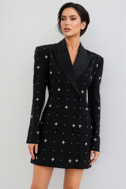 Harper Beaded Rhinestone Embellished Mini Dress