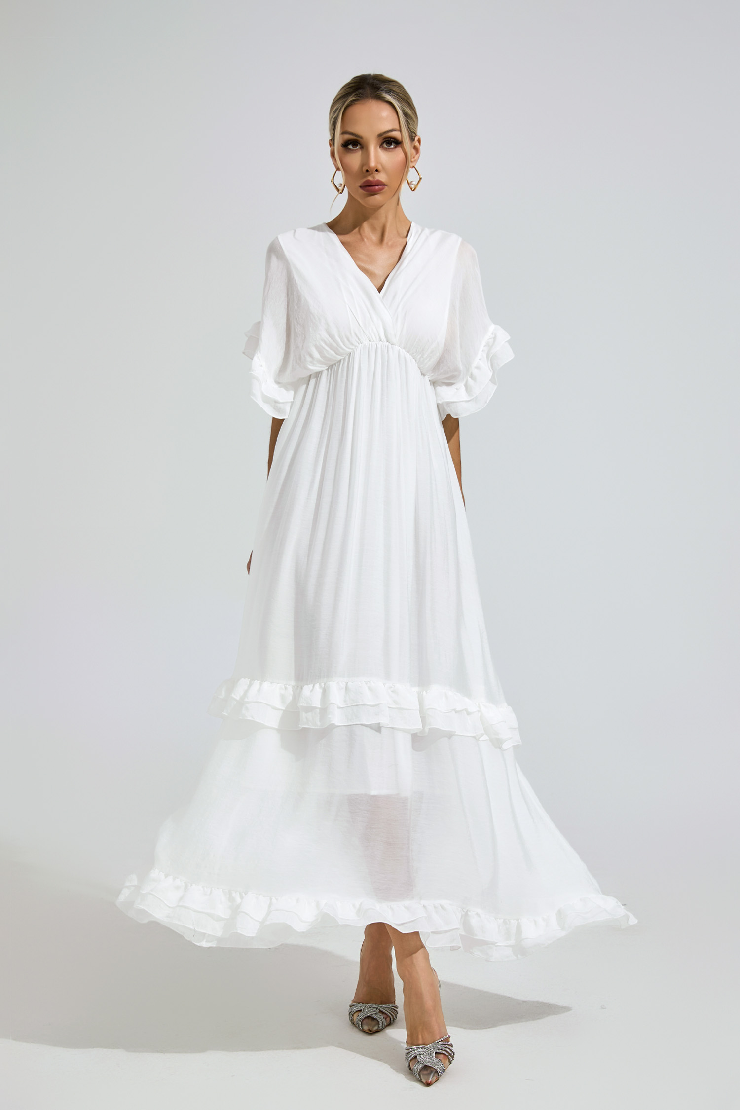 Kelly White A-line Skater Dress