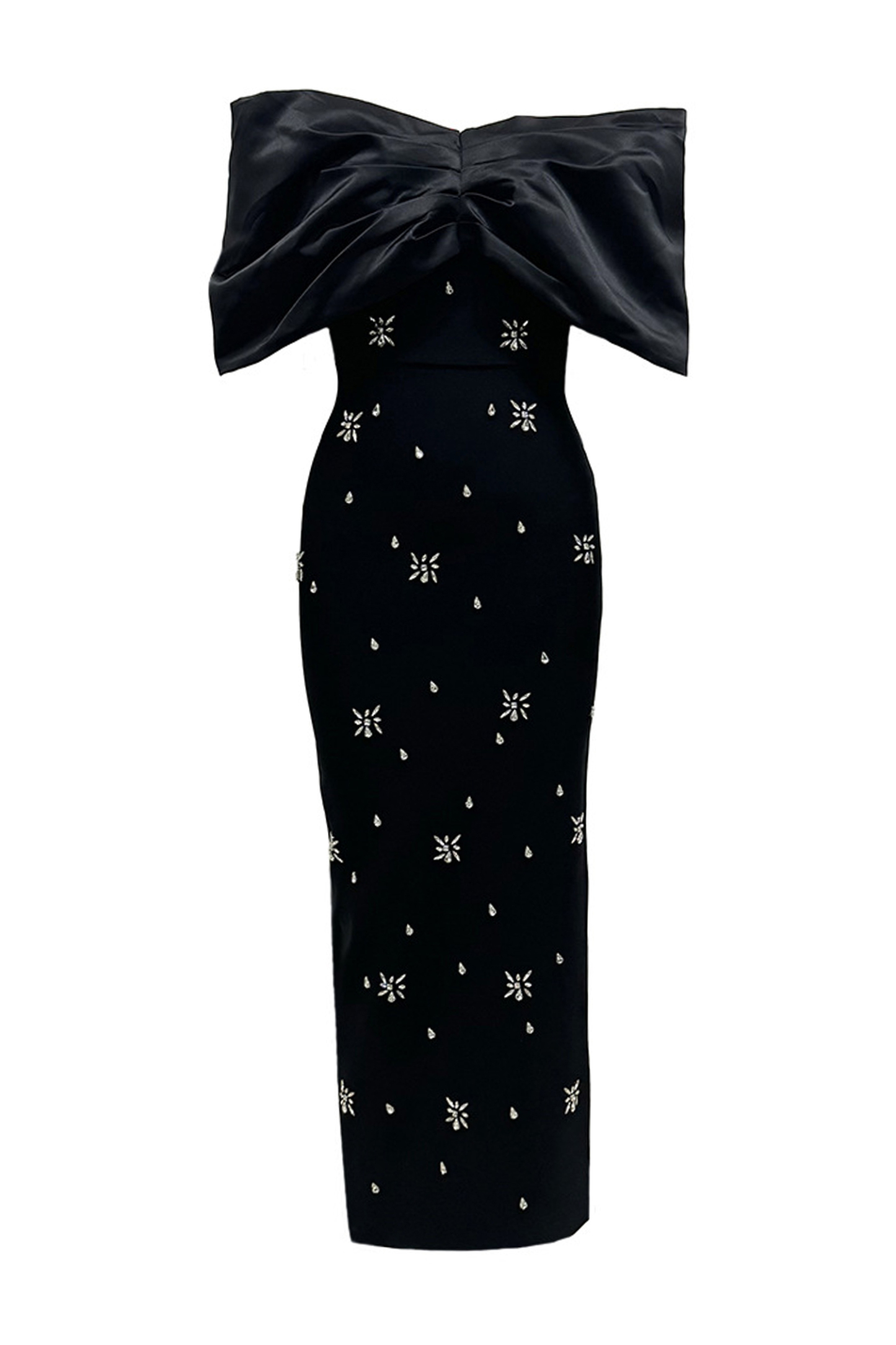 Hannah Black Diamond Bandage Dress