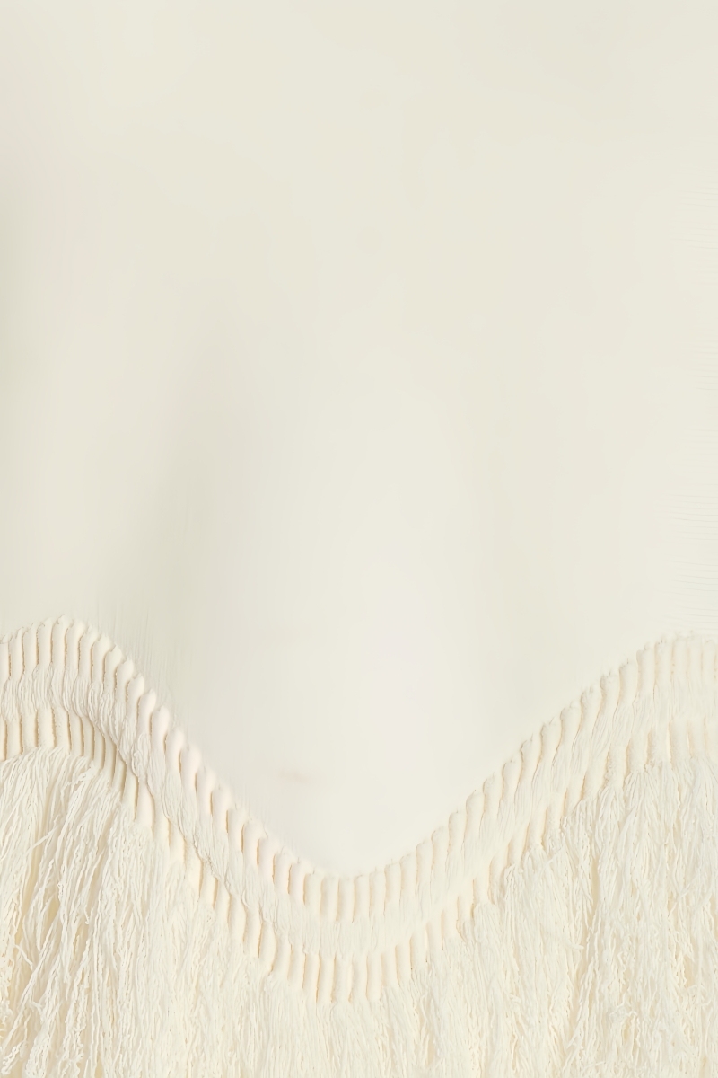 Gwendolyn White Fringe Maxi Dress Two Piece Set