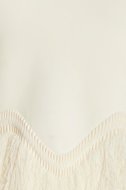 Gwendolyn White Fringe Maxi Dress Two Piece Set