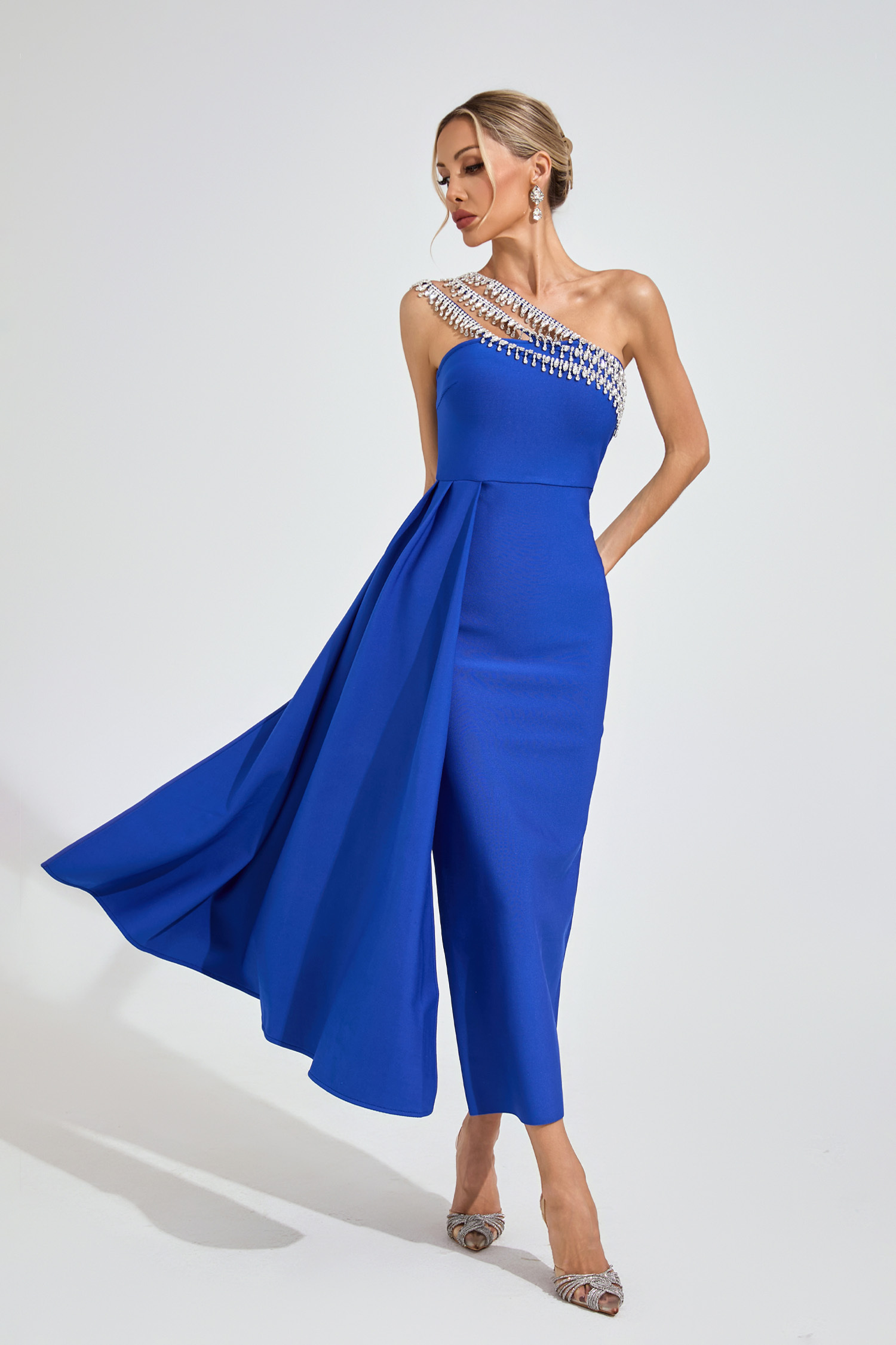 Juna Blue Strapless Diamond Dress