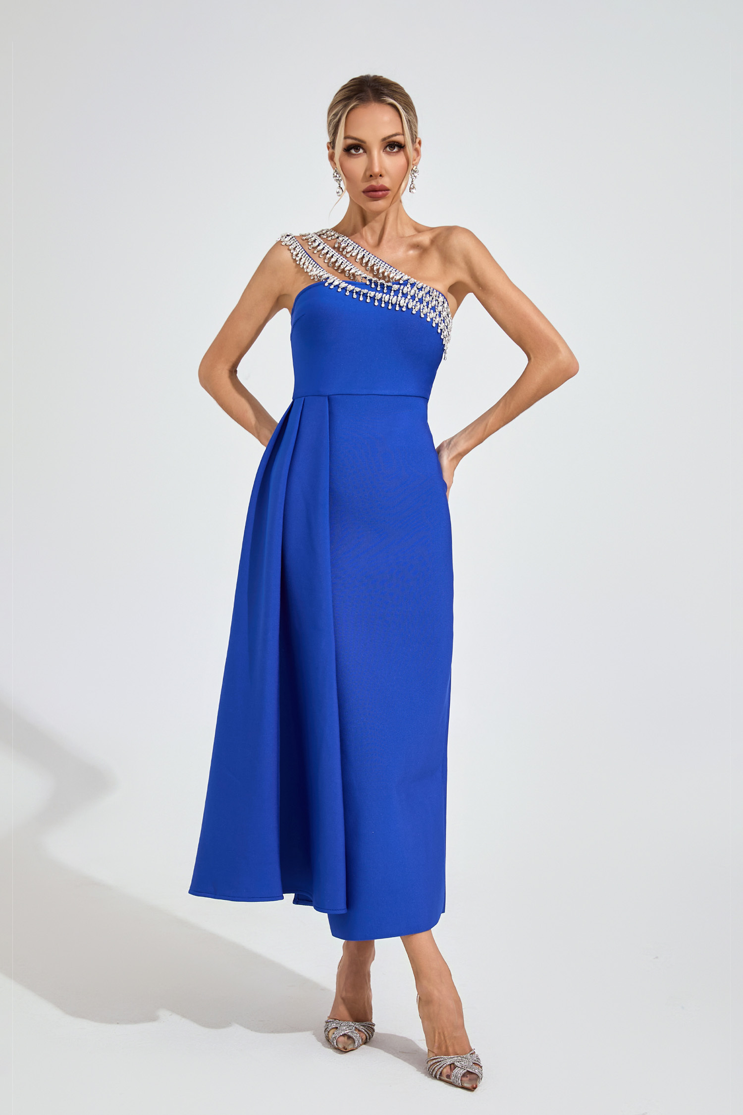 Juna Blue Strapless Diamond Dress