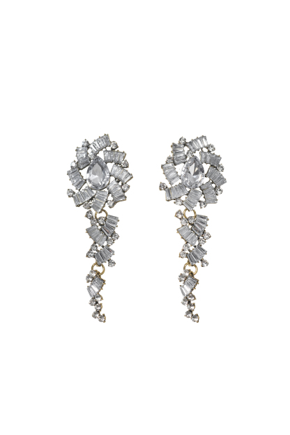 Shannon Diamante Flower Earrings