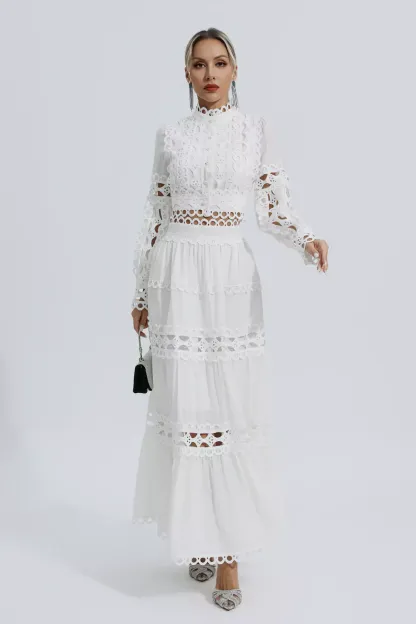 Katerina White Lace Hollow Set