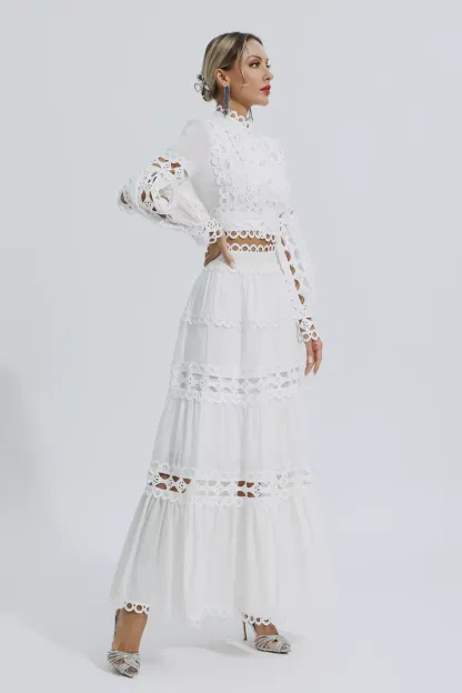 Katerina White Lace Hollow Set