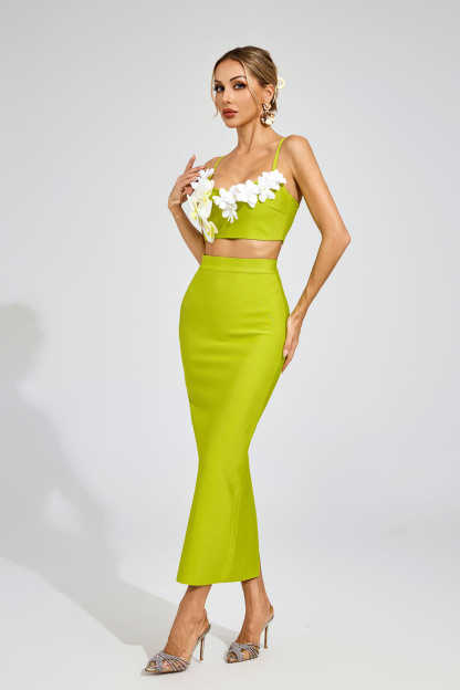 Kiersten Green Flower Bandage Set