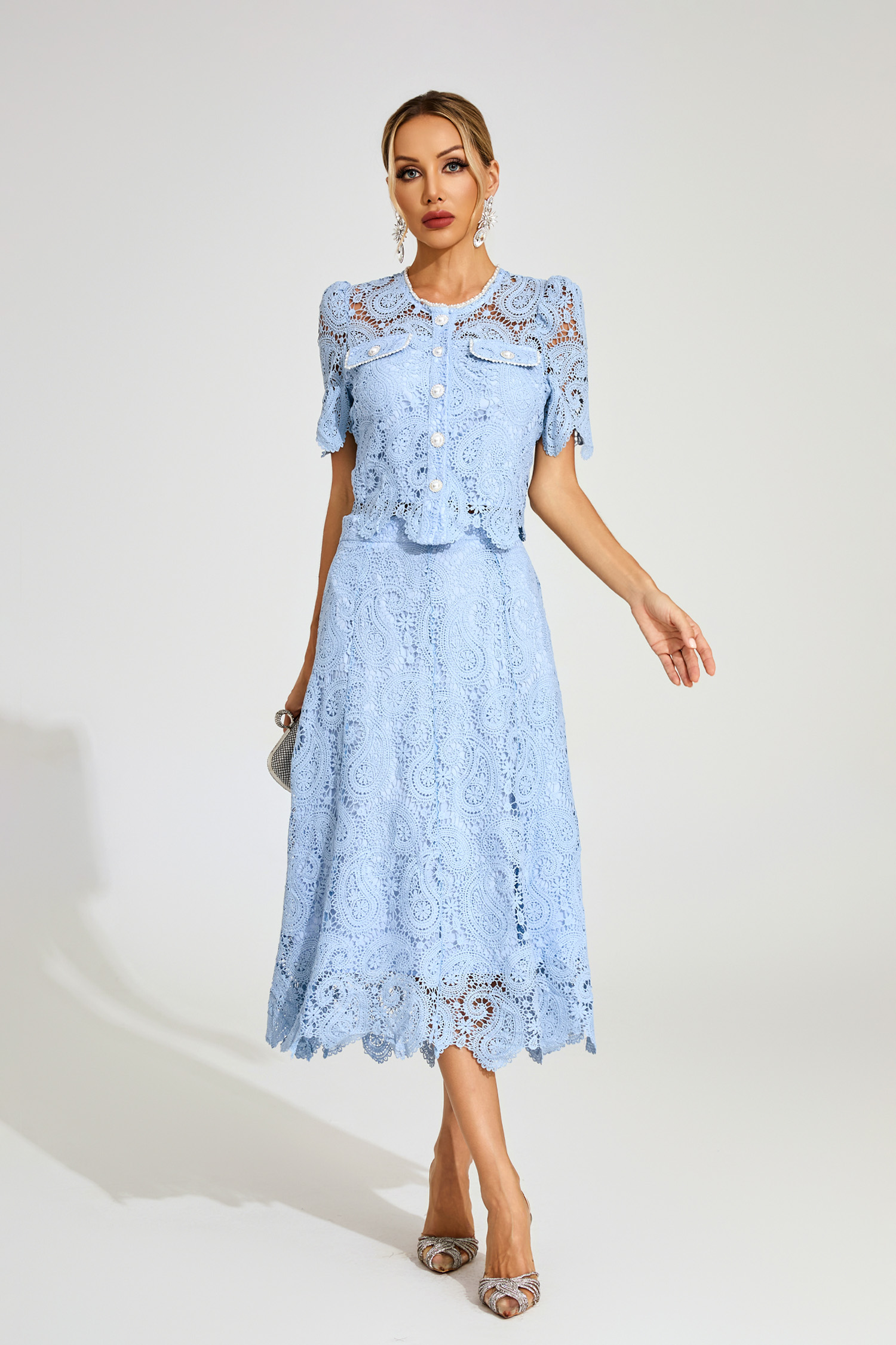 Fae Blue Lace Two Piece Set