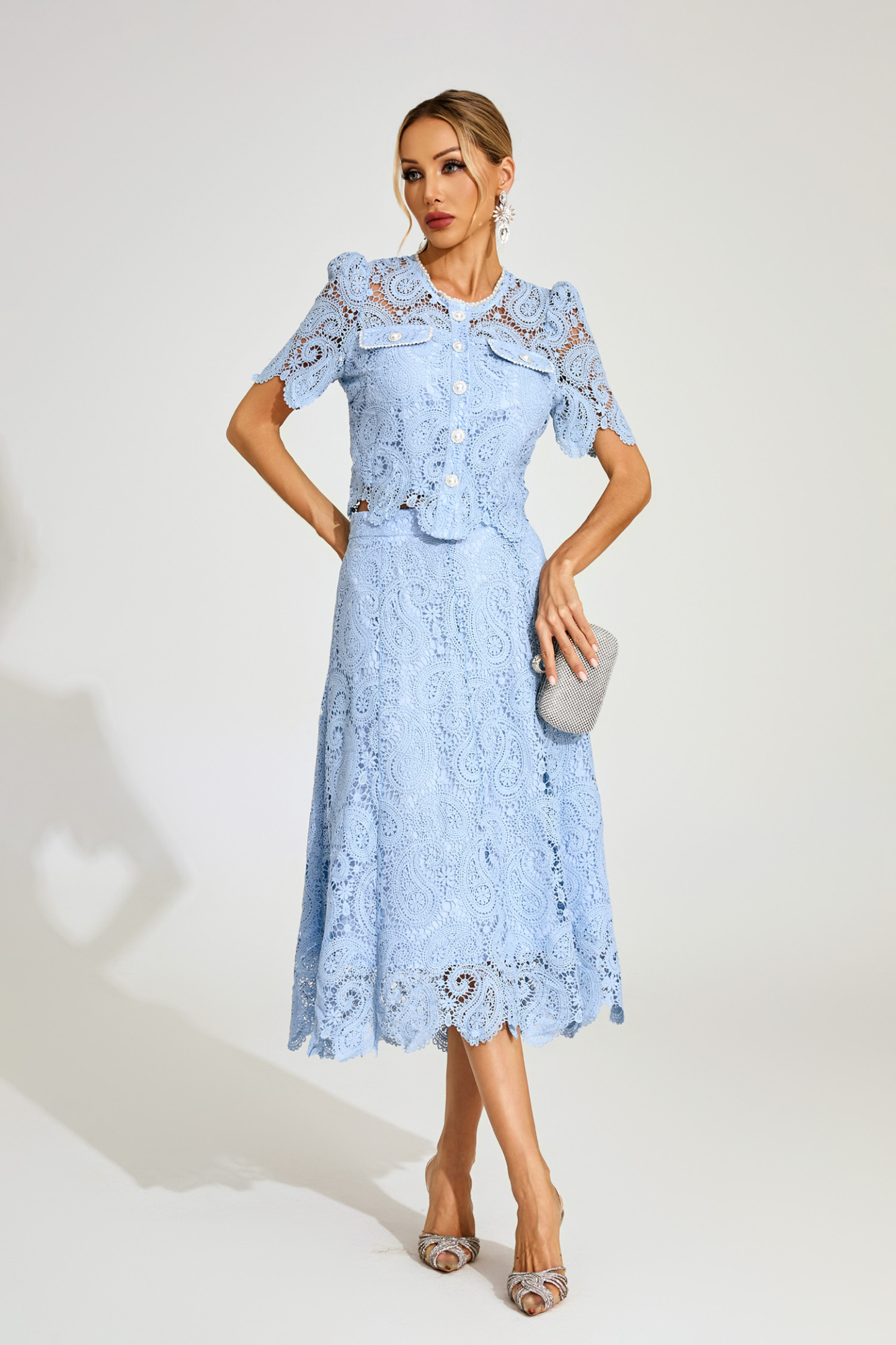 Fae Blue Lace Two Piece Set