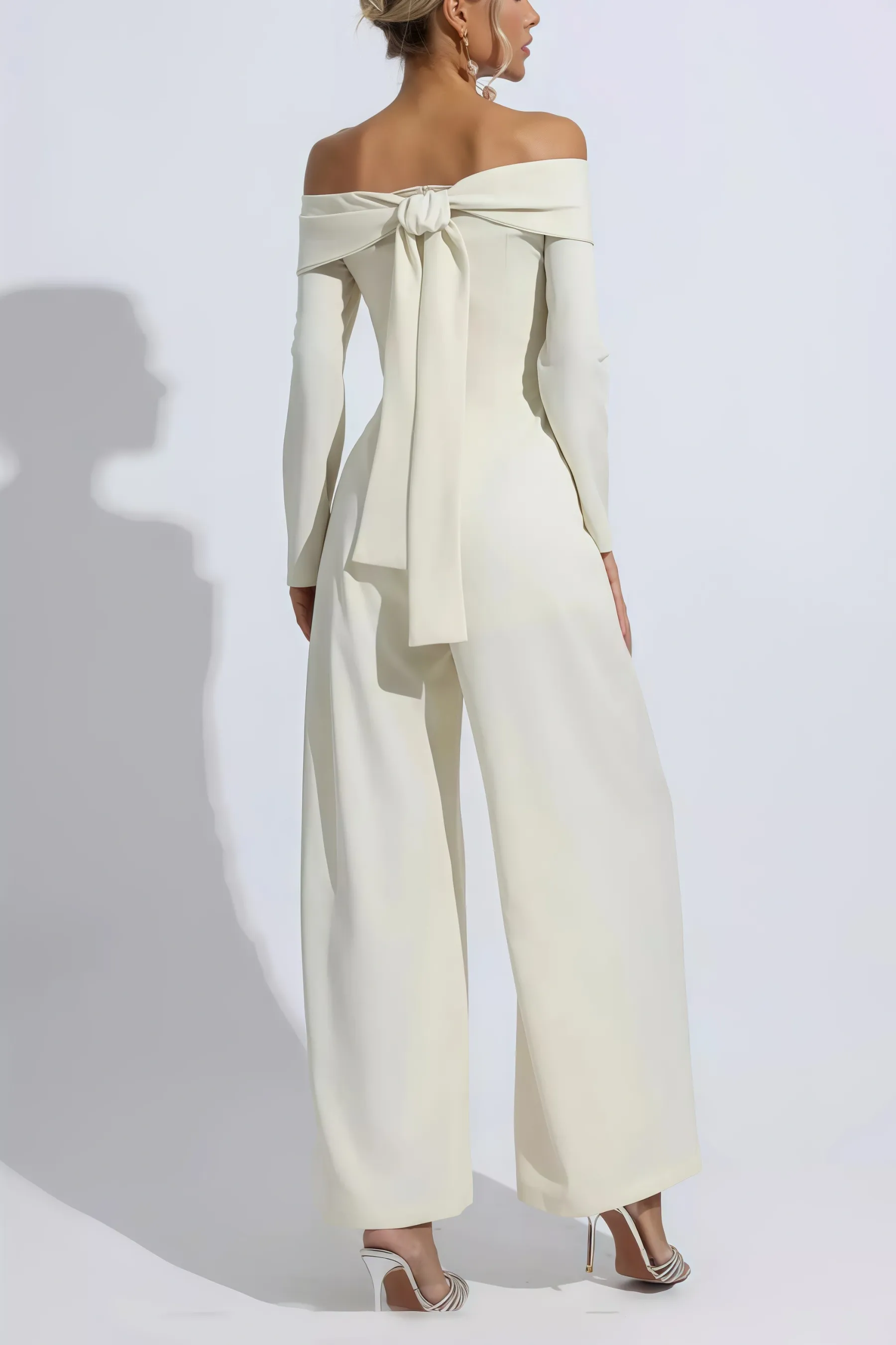 Jade Apricot Off Shoulder Drape Jumpsuit