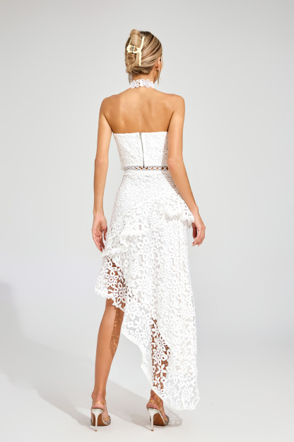 Daniela White Lace Sleeveless Set