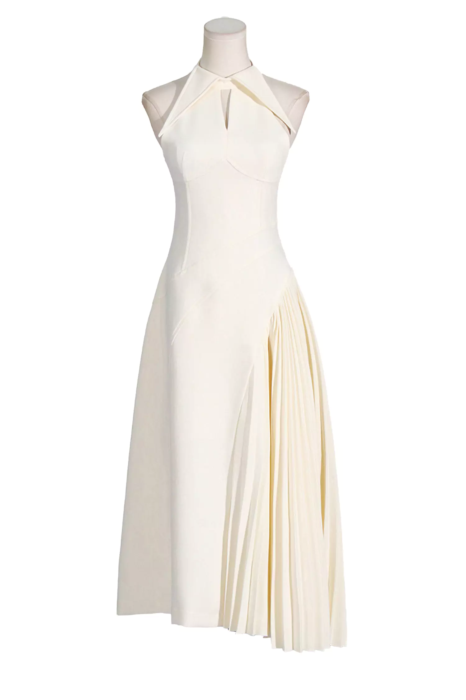 Seraphina Cream Ruched Midi Dress