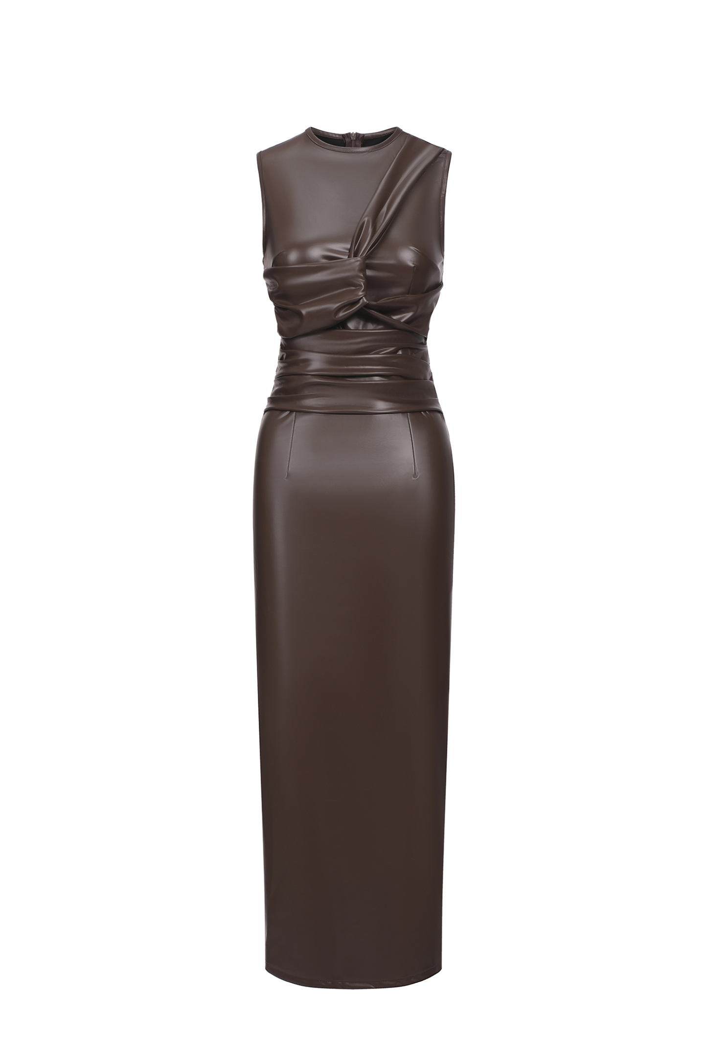 Kayla Leather Midi Dress