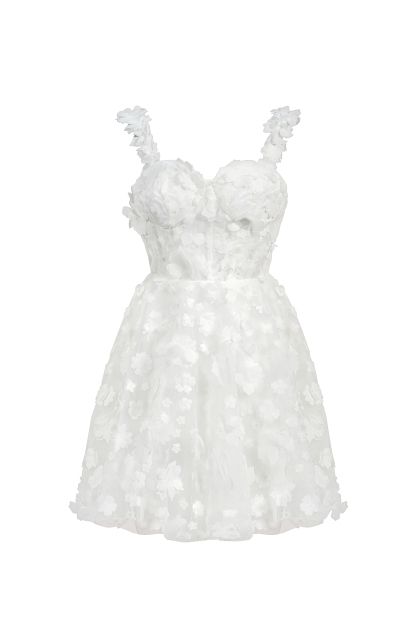 June Sleeveless Flowers Mini Dress