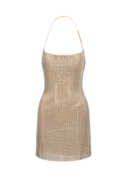 Sherry Halter Diamond Mini Dress