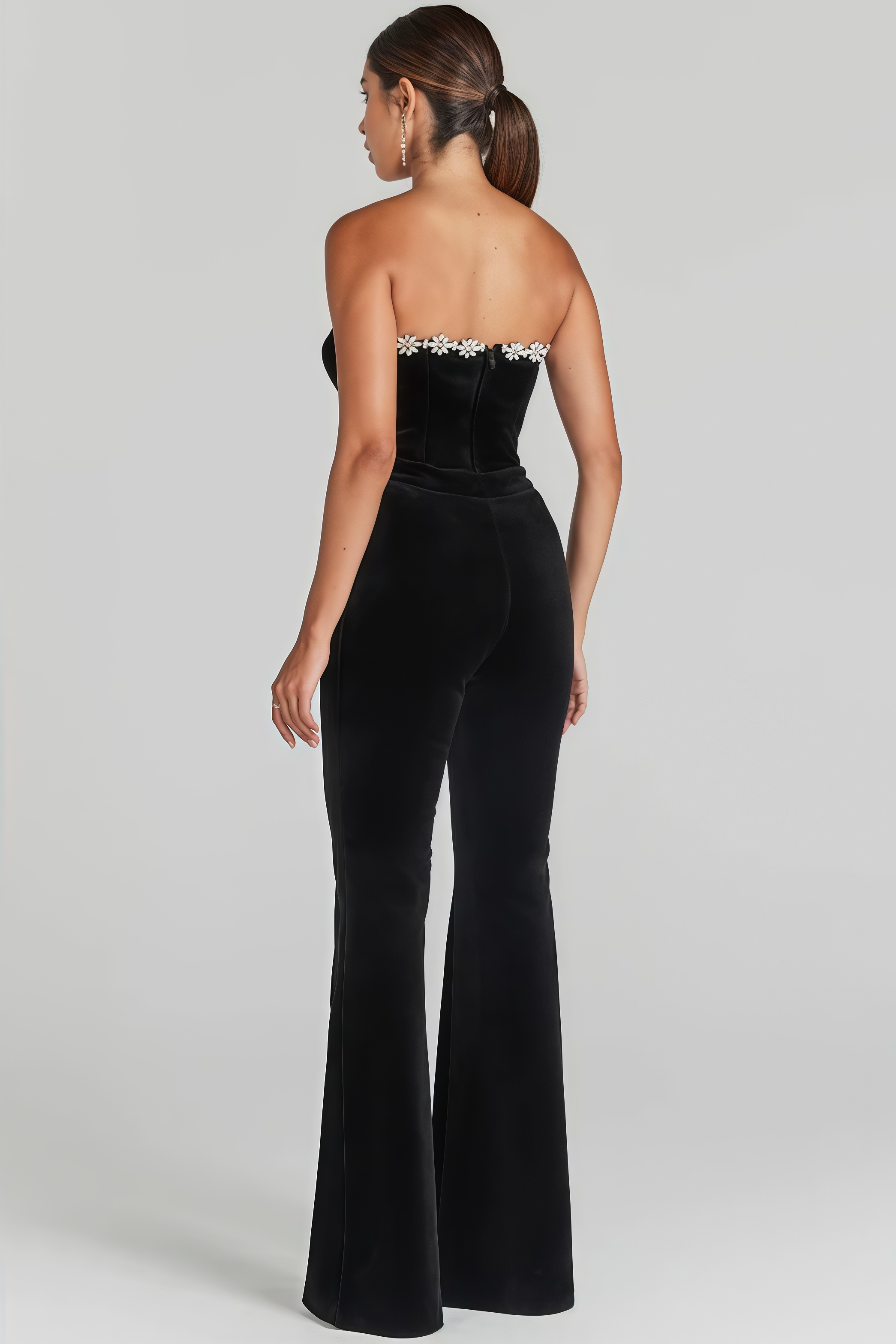 Fiona Black Skinny Sheath Jumpsuit